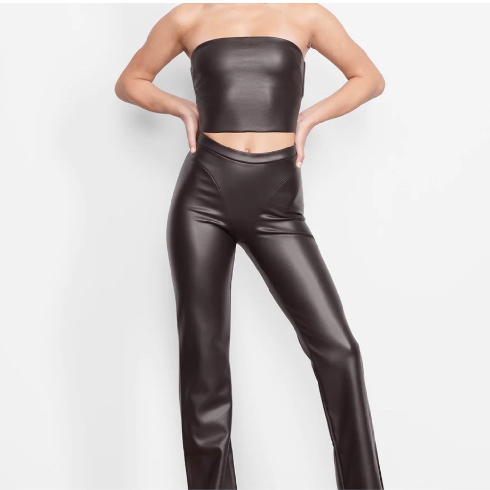 NWT SKIMS - faux leather tube top.  Size large